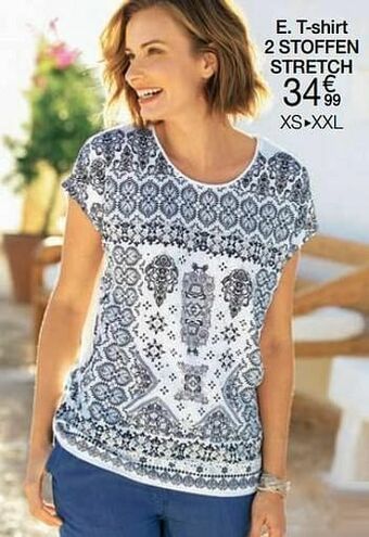 Damart T-shirt 2 stoffen stretch aanbieding