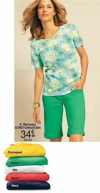 Damart Bermuda stretchkatoen aanbieding