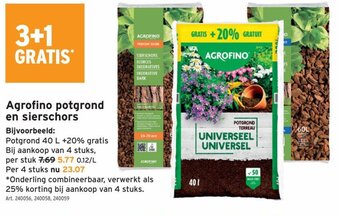 GAMMA Agrofino Potgrond en Sierschors aanbieding