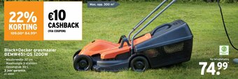 GAMMA Black+Decker Grasmaaier BEMW451-QS 1200W aanbieding