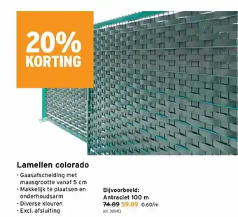 GAMMA Lamellen Colorado aanbieding