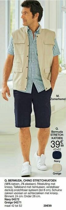 Damart Bermuda stretchkatoen aanbieding