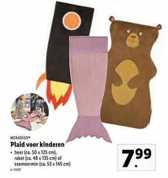 Lidl Plaid voor kinderen aanbieding