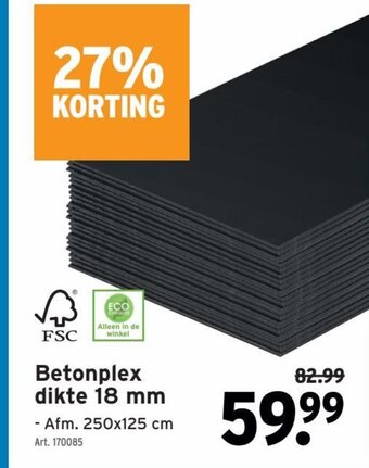 GAMMA Betonplex Dikte 18mm aanbieding