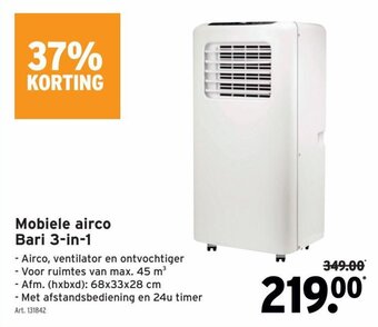 GAMMA Mobiele Airco Bari 3-in-1 aanbieding