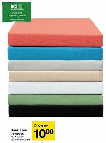 Zeeman Hoeslaken geweven aanbieding