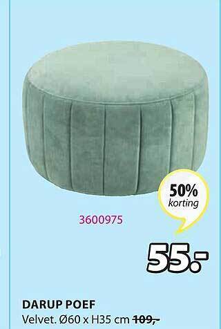Jysk Darup Poef aanbieding