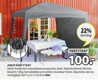 Jysk Jerup Partytent aanbieding