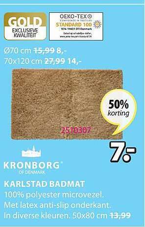 Jysk Karlstad Badmat aanbieding