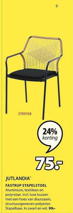 Jysk Fastrup Stapelstoel aanbieding