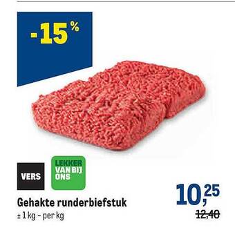 Makro Gehakte Runderbiefstuk aanbieding