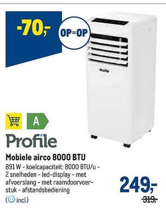 Mobiele Airco 8000 Btu