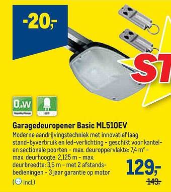 Makro Garagedeuropener Basic aanbieding