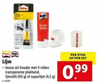 Lidl Lijm aanbieding