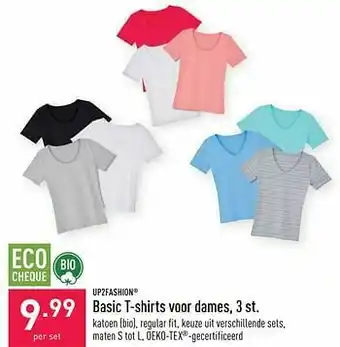 ALDI Basic t-shirts voor dames aanbieding