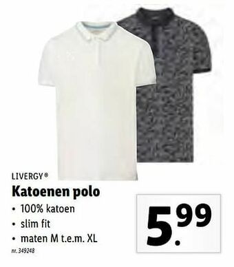 Lidl Katoenen polo aanbieding