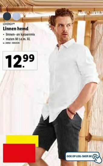 Lidl Linnen hemd aanbieding