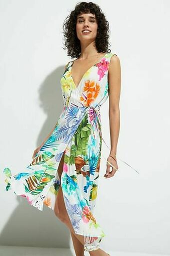 Desigual Midi-jurk met mandala’s - WHITE - L aanbieding