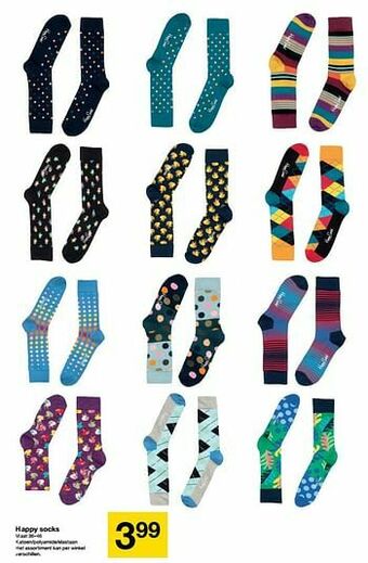 Zeeman Happy socks aanbieding