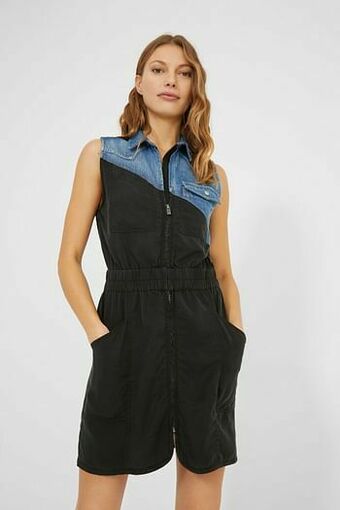 Desigual Korte jurk van twee stoffen - BLACK - M aanbieding