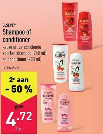 ALDI Shampoo of conditioner aanbieding