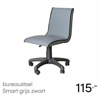 Baby & Tiener Bureaustoel smart grijs zwart aanbieding