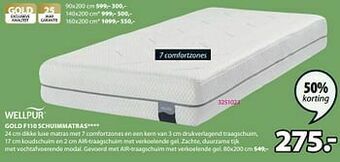 Jysk Gold f110 schuimmatras aanbieding