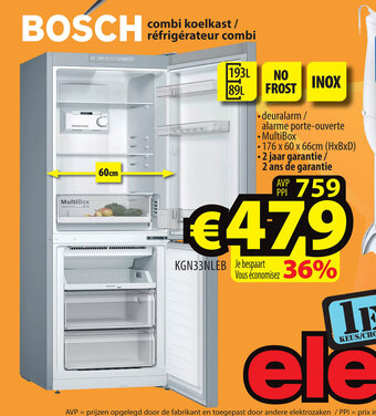ElectroStock Bosch Combi Koelkast aanbieding