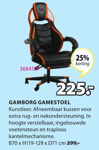 Jysk Gamborg Gamestoel aanbieding