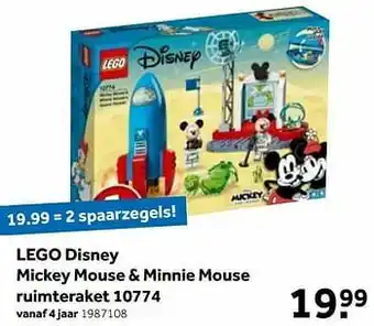 Lego disney mickey mouse + minnie mouse ruimteraket 10774