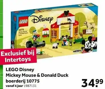 Intertoys Lego disney mickey mouse + donald duck boerderij 10775 aanbieding