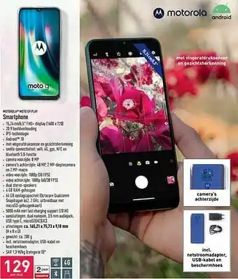 ALDI Motorola moto g9 play smartphone aanbieding