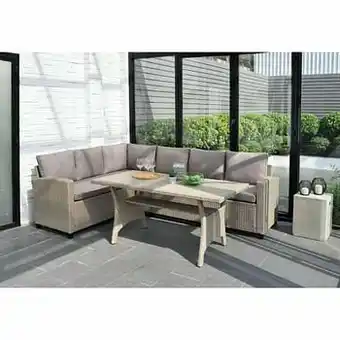 Leen Bakker Loungeset Cremona - zandkleur - 3-delig - Leen Bakker aanbieding