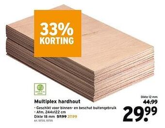 GAMMA Multiplex hardhout aanbieding