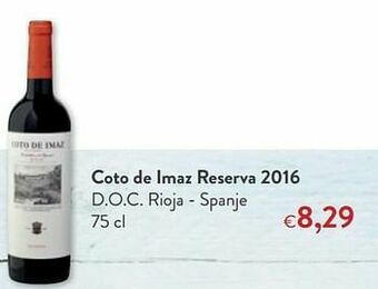 OKay Coto de imaz reserva 2016 d.o.c. rioja - spanje aanbieding