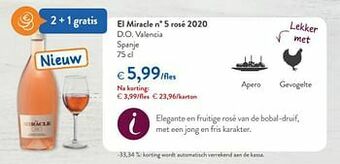 OKay El miracle n° 5 rosé 2020 d.o. valencia spanje aanbieding