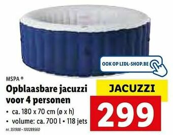 Opblaasbare jacuzzi voor 4 personen