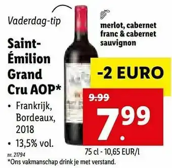 Saintémilion grand cru aop