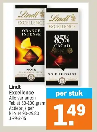 Lindt excellence 50-100g