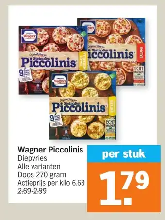 Albert Heijn Wagner piccolinis 270g aanbieding