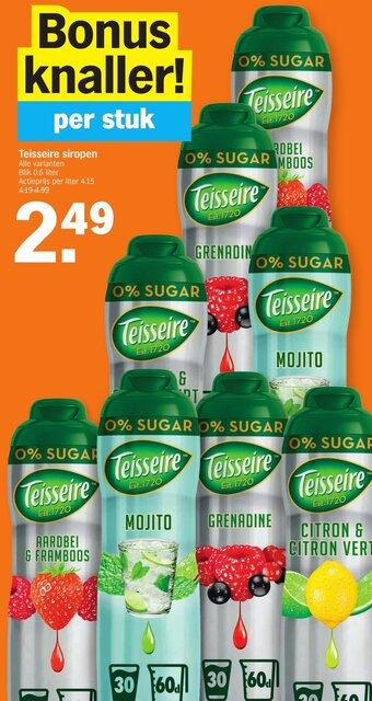 Albert Heijn Teisseire siropen aanbieding