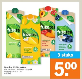 Albert Heijn Fuze tea 1.5 literpakken aanbieding