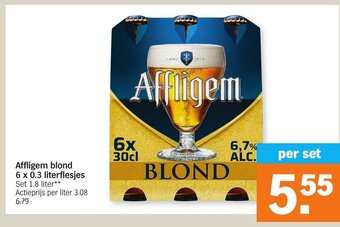 Albert Heijn Affligem blond 6 x 0.3 literflesjes aanbieding