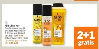Albert Heijn Alle gliss kur 200ml aanbieding