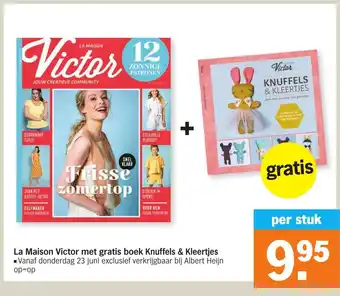 Albert Heijn La maison victor met gratis boek knuffels & kleertjes aanbieding