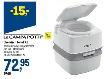 Le campa potti chemisch toilet XG 42 x 38 x 42cm