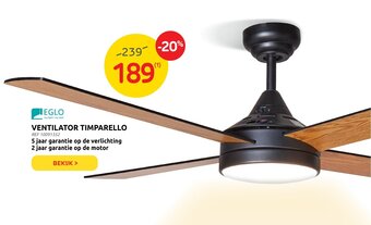 Brico Eglo Ventilator Timparello aanbieding