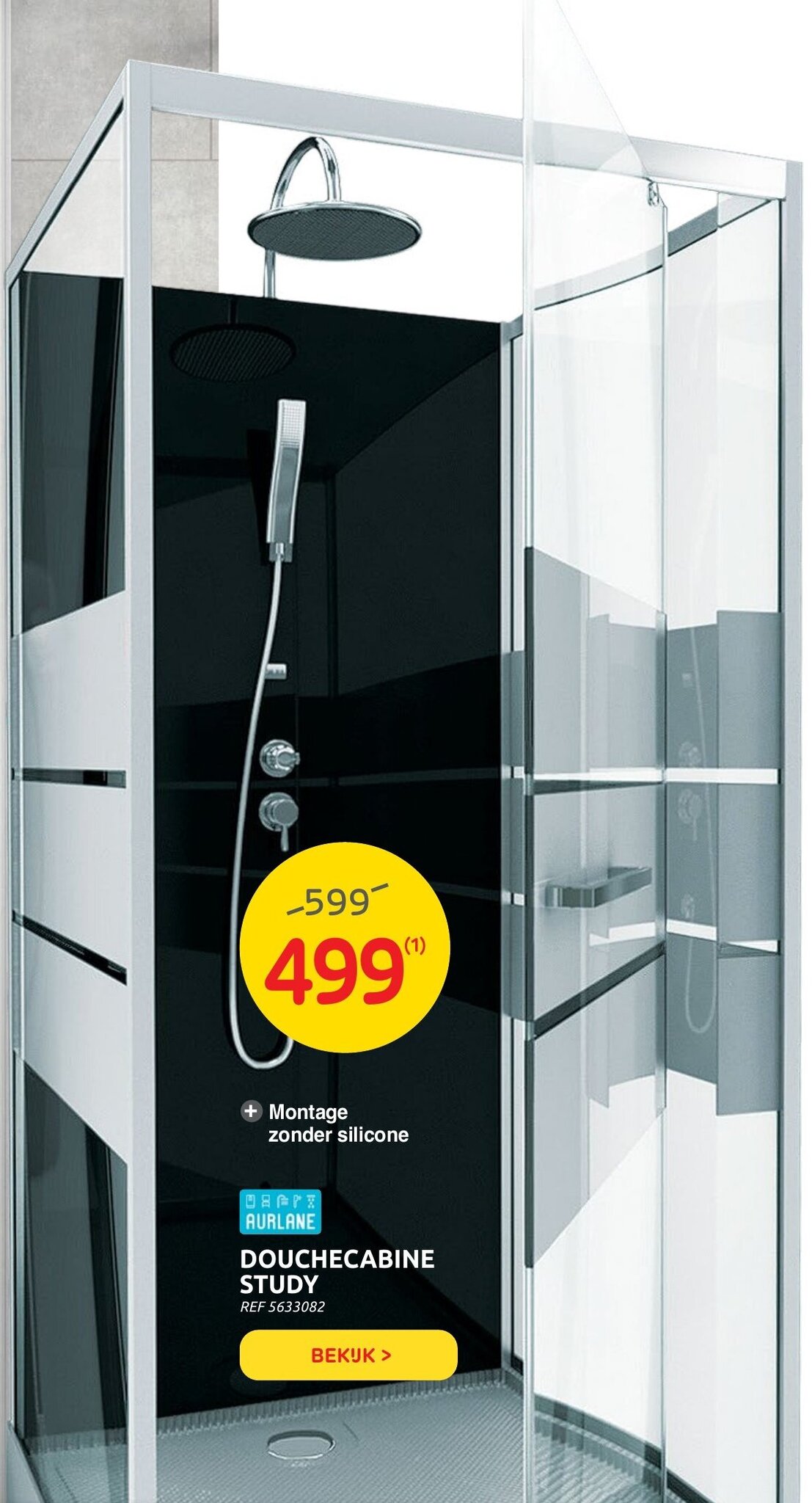 Douchecabine Study promotie bij Brico