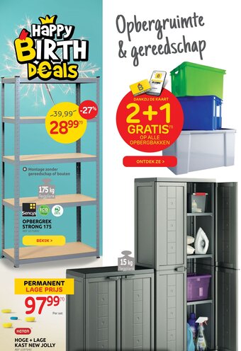 Brico Keter Hoge + Lage Kast New Jolly aanbieding