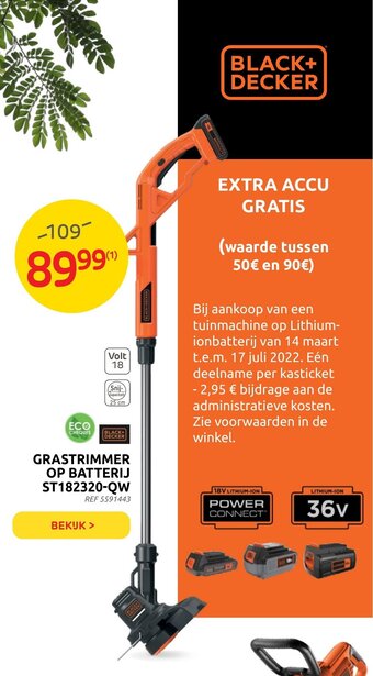 Brico Grastrimmer Op Batterij ST182320-QW aanbieding
